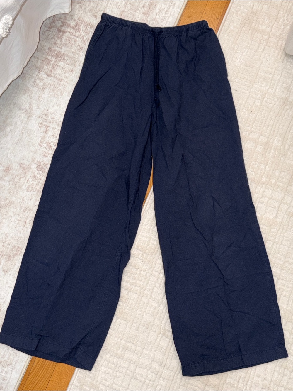 Uniqlo Dark Navy Ribbed-Waist Pants
